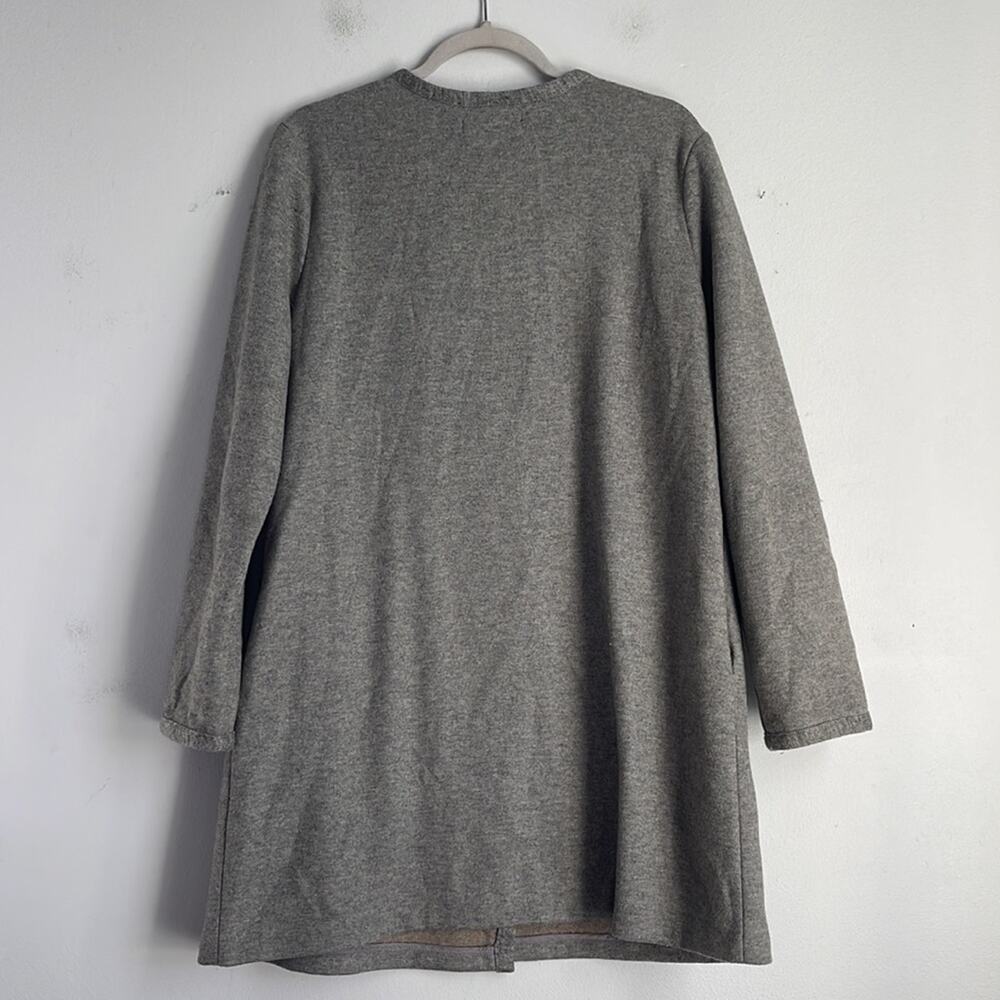 Tahari wool blend crossover front longline fine knit cardigan coat sz M - Picture 8 of 8